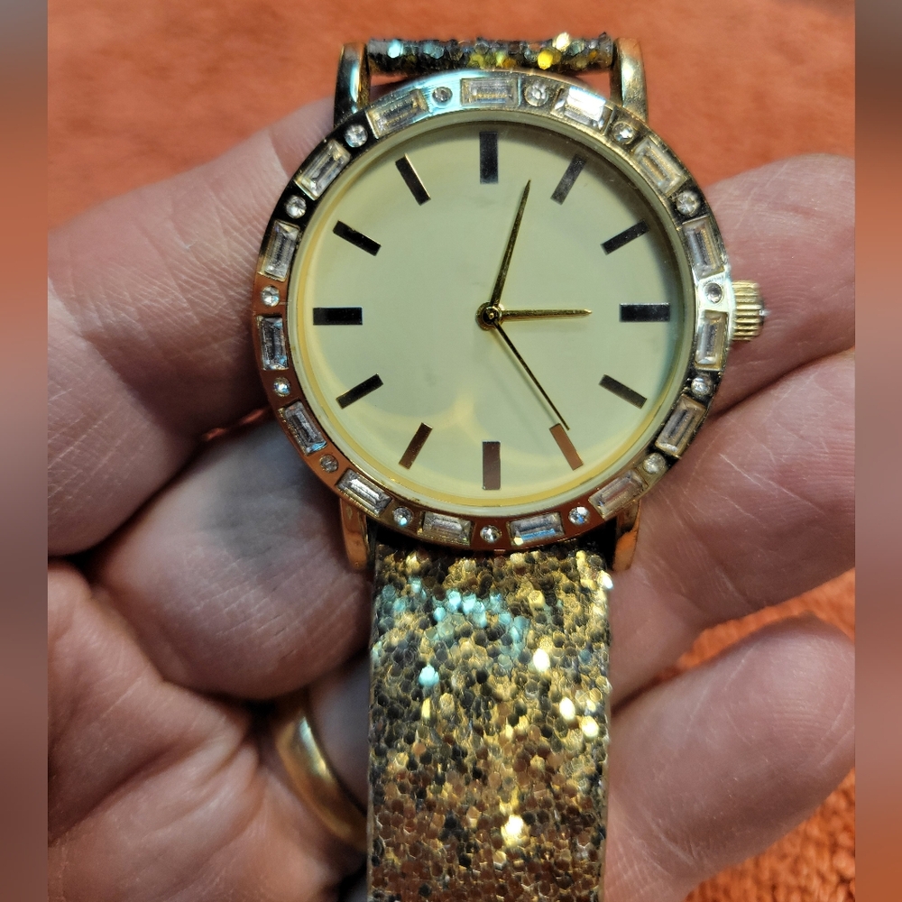 Ladies New Years Eve bling watch. Big and loud